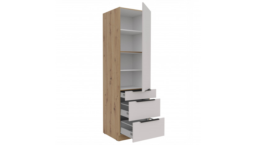 SOLEA 60 DKS-210 3S 1F PREMIUM ūkinė spinta su stalčiais