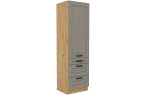 LUNA 60 DKS-210 3S 1F ūkinė spinta Claygrey Artisan PREMIUM