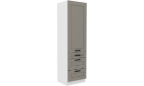 LUNA 60 DKS-210 3S 1F ūkinė spinta Claygrey Balta