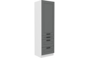 LUNA 60 DKS-210 3S 1F ūkinė spinta Dustgrey Balta PREMIUM