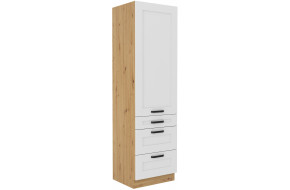 LUNA 60 DKS-210 3S 1F ūkinė spinta Balta Artisan PREMIUM