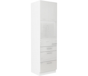 LARA 60 DKS-210 3S1F ūkinė spinta su stalčiais balta PREMIUM