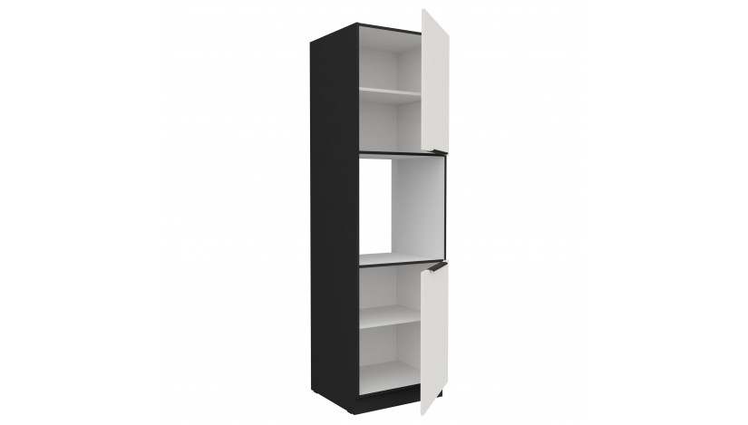 ARIA WH/BL 60 DP-210 2F ūkinė spinta įmont. orkaitei