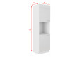 LARA 60 DP-210 2F ūkinė spinta balta