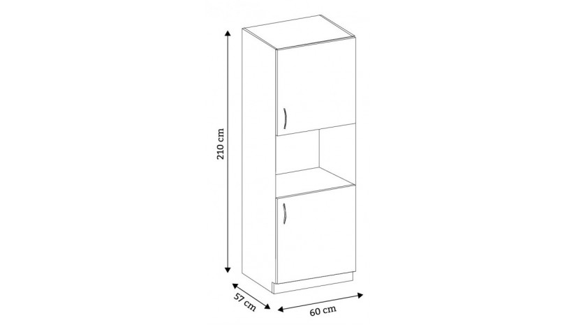 Bianka 60 DP-210 2F ūkinė spinta