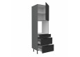 ARIA BL/ANT 60 DPS-215 3S1F PREMIUM ūkinė spinta su stalčiais