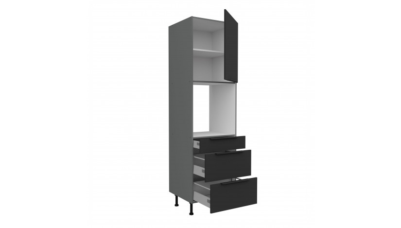 ARIA BL/ANT 60 DPS-215 3S1F PREMIUM ūkinė spinta su stalčiais