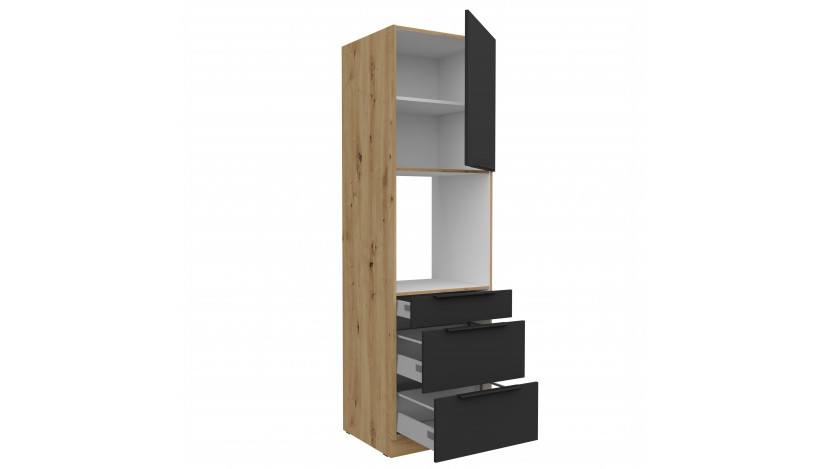 ARIA BL/AR 60 DPS-210 3S1F PREMIUM ūkinė spinta su stalčiais