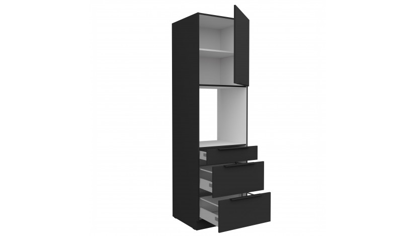 ARIA BL/BL 60 DPS-210 3S1F PREMIUM ūkinė spinta su stalčiais