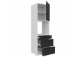 ARIA BL/WH 60 DPS-210 3S1F PREMIUM ūkinė spinta su stalčiais