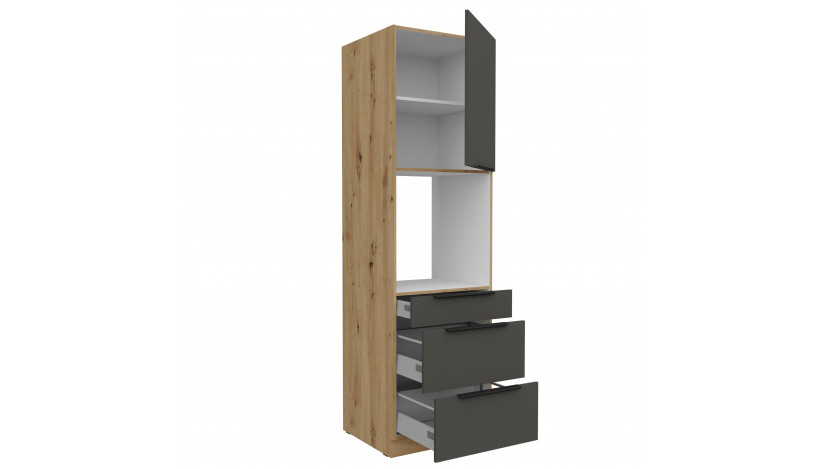 ARIA GR/AR 60 DPS-210 3S1F PREMIUM ūkinė spinta su stalčiais