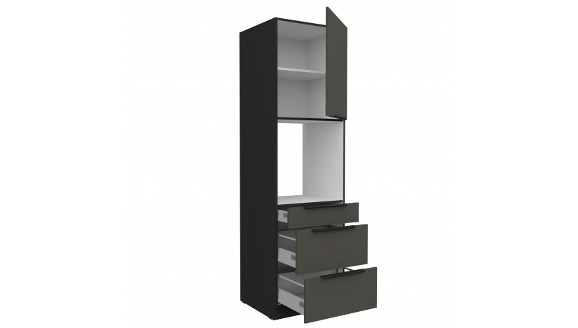 ARIA GR/BL 60 DPS-210 3S1F PREMIUM ūkinė spinta su stalčiais