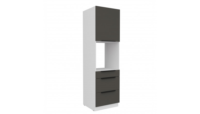ARIA GR/WH 60 DPS-210 3S1F PREMIUM ūkinė spinta su stalčiais