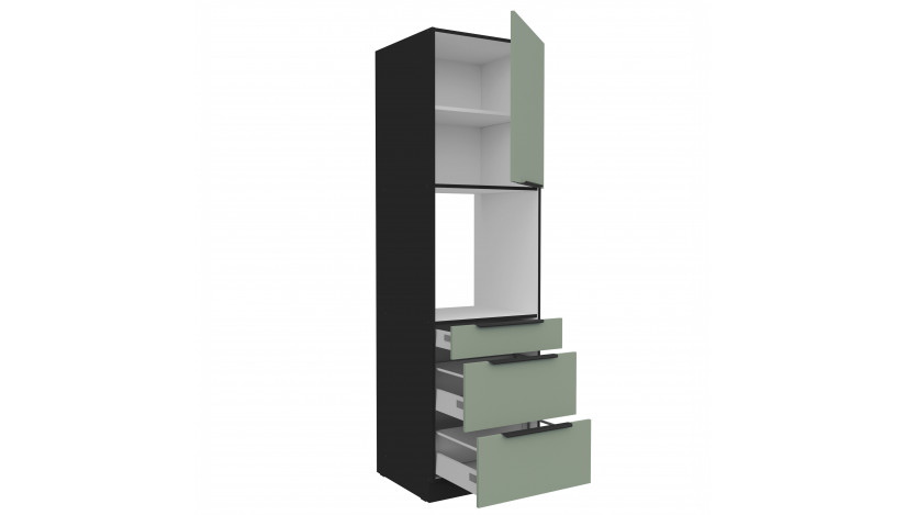 ARIA SA/BL 60 DPS-210 3S1F PREMIUM ūkinė spinta su stalčiais