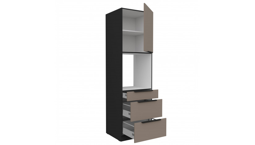 ARIA TA/BL 60 DPS-210 3S1F PREMIUM ūkinė spinta su stalčiais