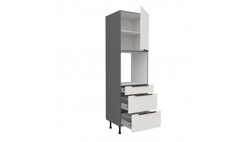 ARIA WH/ANT 60 DPS-215 3S1F PREMIUM ūkinė spinta su stalčiais