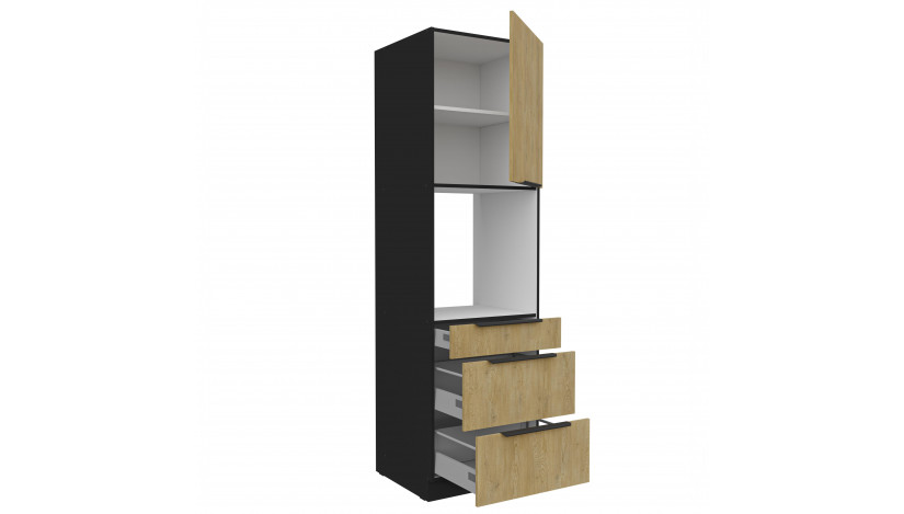 CREMONA BL 60 DPS-210 3S1F PREMIUM ūkinė spinta su stalčiais