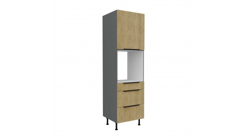 CREMONA ANT 60 DPS-215 3S1F PREMIUM ūkinė spinta su stalčiais