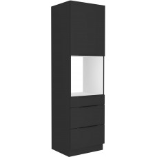 SIENA 60 DPS-210 3S 1F ūkinė spinta juoda PREMIUM