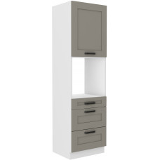 LUNA 60 DPS-210 3S 1F ūkinė spinta Claygrey Balta