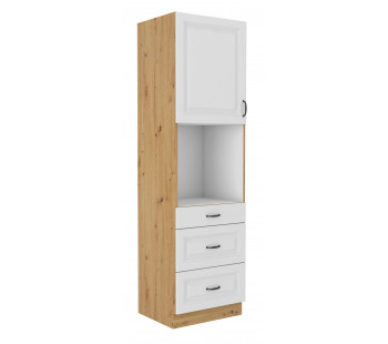 Stilo 60 DPS-210 3S 1F ūkinė spinta artisan balta PREMIUM