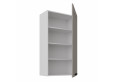 LUNA 60 G-108 1F Claygrey Balta pakabinama spintelė