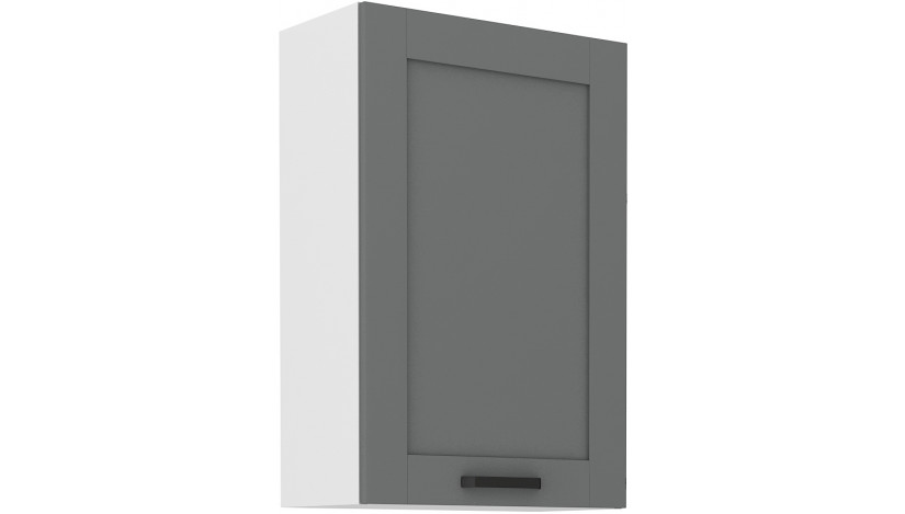 LUNA 60 G-108 1F Dustgrey Balta pakabinama spintelė