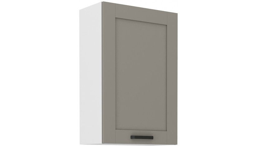 LUNA 60 G-90 1F Pakabinama Spintelė 90 cm Claygrey Balta