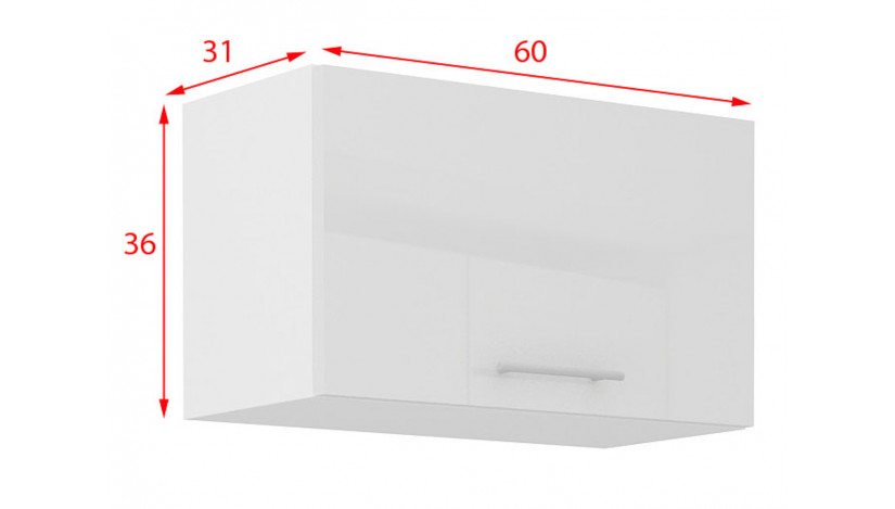 LARA 60 GU-36 1F gartraukio spintelė balta