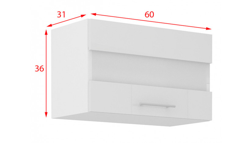 LARA 60 GUS-36 1F pakabinama spintelė balta