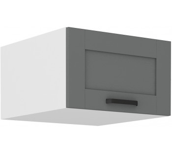 LUNA 60 NAGU-36 1F antresolinė spintelė 57 cm gylis Dustgrey Balta LUNA 60 NAGU-36 1F antresolinė spintelė 57 cm gylis Dustgrey Balta