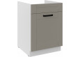 LUNA 60 ZL 1S BB PREMIUM Claygrey Balta kriauklės spintelė su stalčiumi