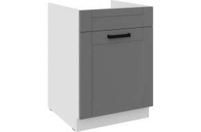 LUNA 60 ZL 1S BB PREMIUM Dustgrey Balta kriauklės spintelė su stalčiumi