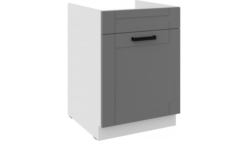 LUNA 60 ZL 1S BB PREMIUM Dustgrey Balta kriauklės spintelė su stalčiumi