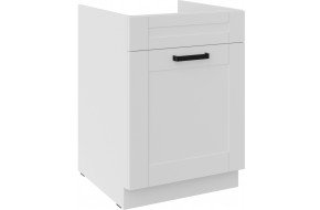 LUNA 60 ZL 1S BB PREMIUM Balta Balta kriauklės spintelė su stalčiumi