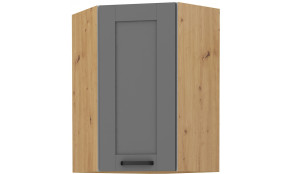 LUNA 60x60 GN-108 1F (45°) Dustgrey Artisan pakabinama kampinė spintelė