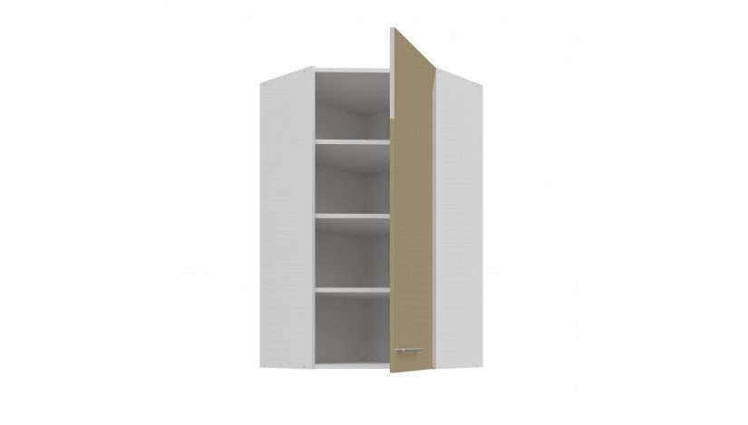 LARA 60x60 GN-108 1F (45°) cappuccino pakabinama kampinė spintelė