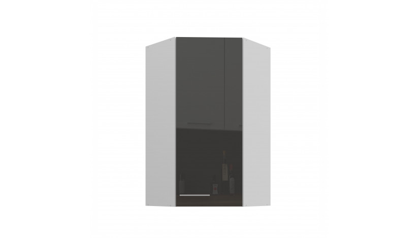 LARA 60x60 GN-108 1F (45°) grey pakabinama kampinė spintelė
