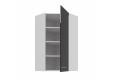LARA 60x60 GN-108 1F (45°) grey pakabinama kampinė spintelė