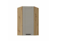LUNA 60x60 GN-108 1F (45°) Claygrey Artisan pakabinama kampinė spintelė