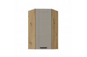 LUNA 60x60 GN-108 1F (45°) Claygrey Artisan pakabinama kampinė spintelė