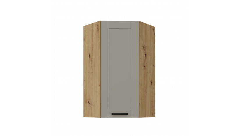 LUNA 60x60 GN-108 1F (45°) Claygrey Artisan pakabinama kampinė spintelė