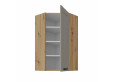 LUNA 60x60 GN-108 1F (45°) Claygrey Artisan pakabinama kampinė spintelė