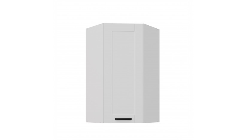 LUNA 60x60 GN-108 1F (45°) Balta Balta pakabinama kampinė spintelė