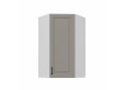 STILO 60x60 GN-108 1F (45°) Claygrey balta pakabinama kampinė spintelė