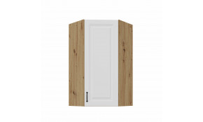 STILO 60x60 GN-108 1F (45°) artisan balta pakabinama kampinė spintelė