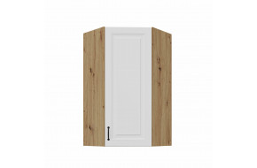 STILO 60x60 GN-108 1F (45°) artisan balta pakabinama kampinė spintelė