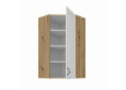 STILO 60x60 GN-108 1F (45°) artisan balta pakabinama kampinė spintelė
