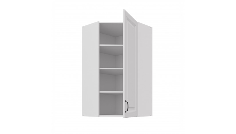 STILO 60x60 GN-108 1F (45°) Balta Balta pakabinama kampinė spintelė