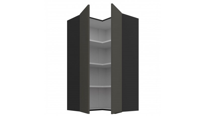 ARIA GR/BL 60x60 GN-108 2F 90° pakabinama kampinė spintelė